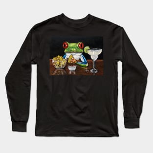 "Margarita Frog" - Frogs After Five collection Long Sleeve T-Shirt
